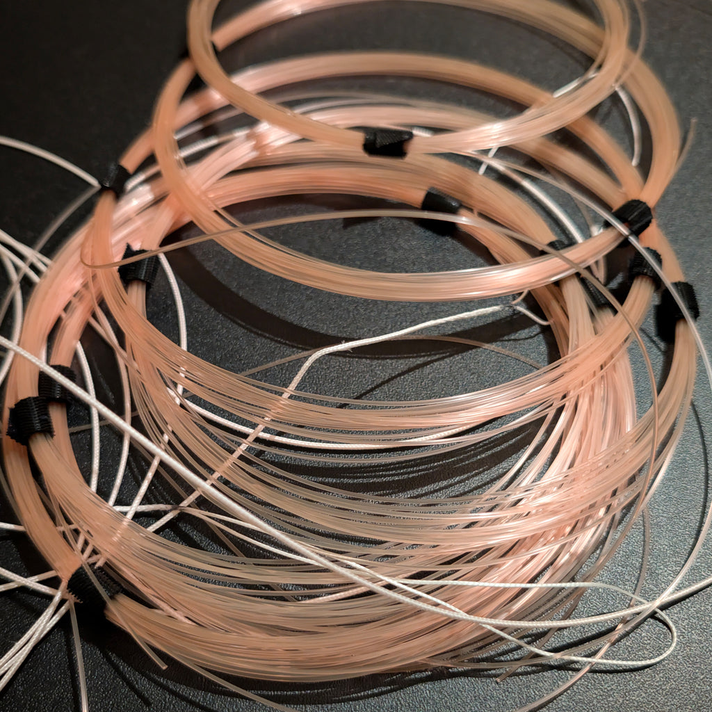 Varios wind-on leaders para jigging hechos en fluorocarbono